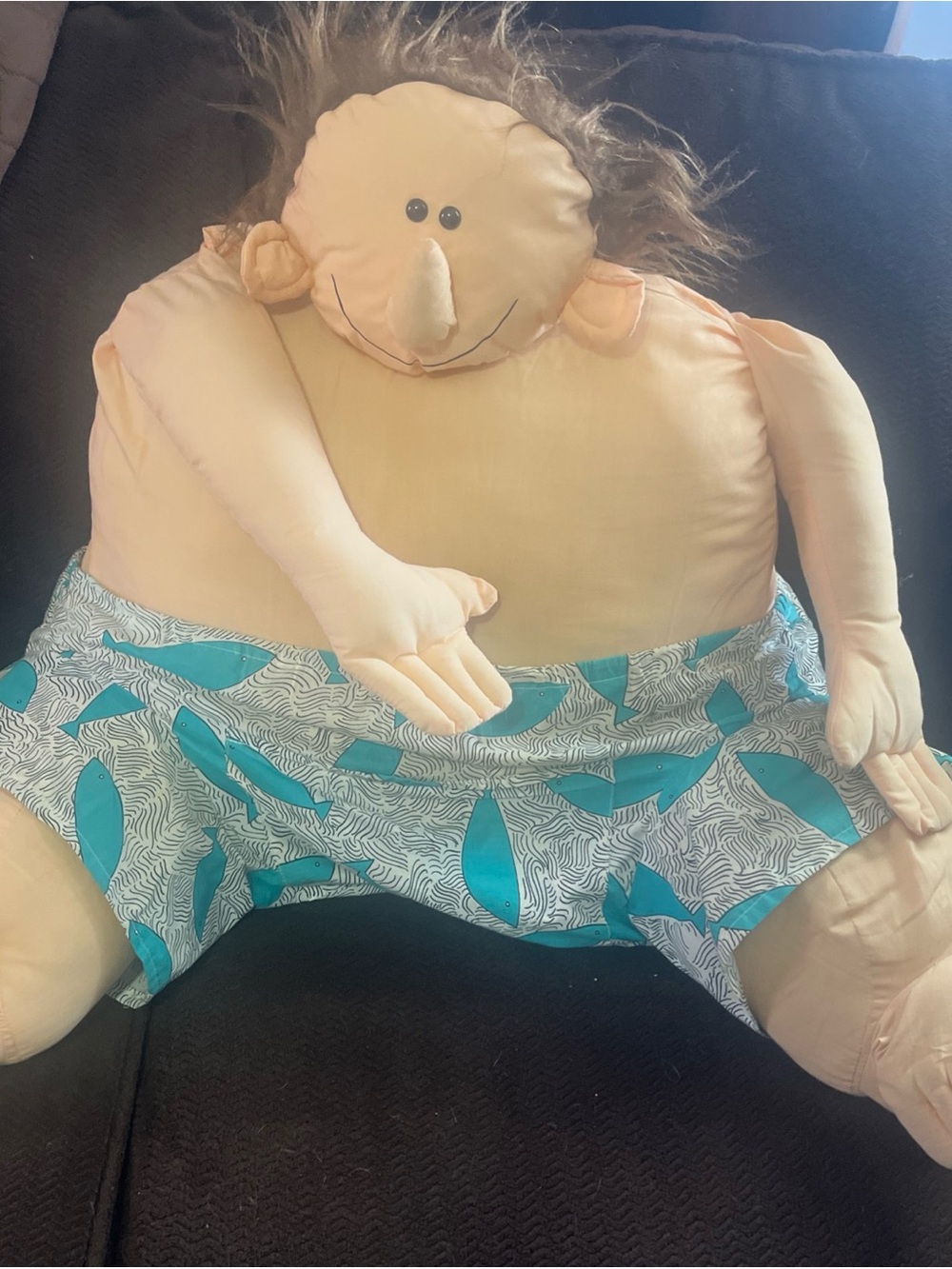 Vintage 1988 Strange Bedfellows Plush Stuffed Pillow